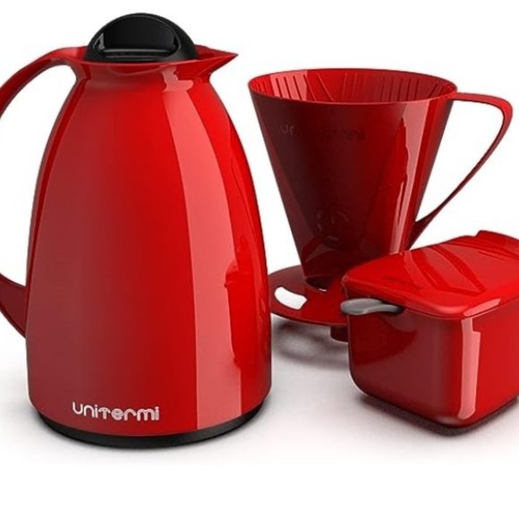 Portable Kit - Thermal Coffee Carafe w/ Lid + Coffee Filter + Sugar Bowl - Picture 1 of 9